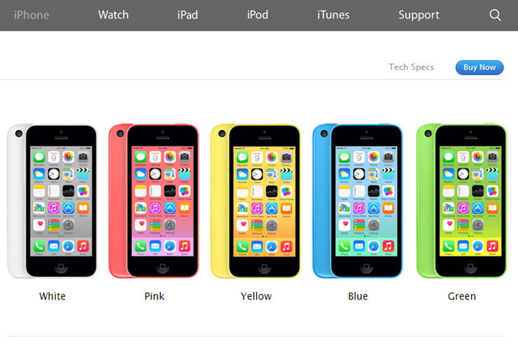 iPhone 5c、日本のアップル公式サイトから消し去られる