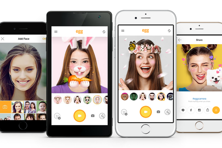 LINE、変身できる自撮り動画アプリ「egg（エッグ）」を公開