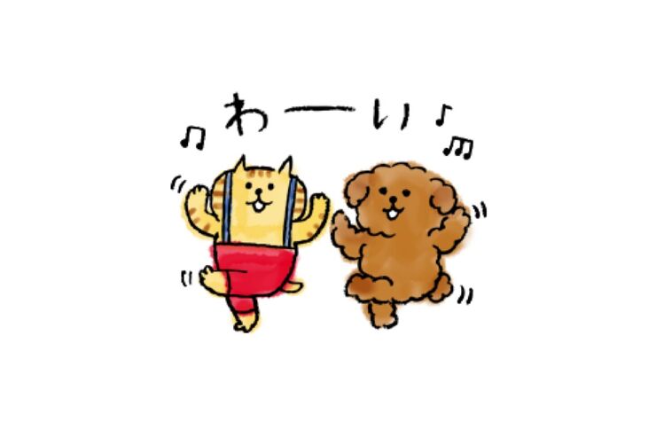【LINE無料スタンプ】『ごろごろにゃんすけ×ワンケルくん』が登場、配布期間は3月19日まで
