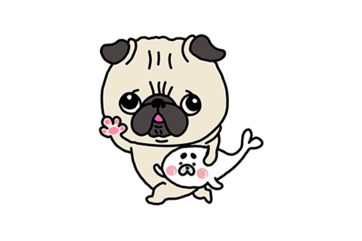 【LINE無料スタンプ】『パグちゃん×コポたん』が登場、配布期間は7月30日まで