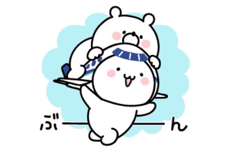 【LINE無料スタンプ】『ガーリーくまさん＆ANAそらっち』が登場、配布期間は2月18日まで