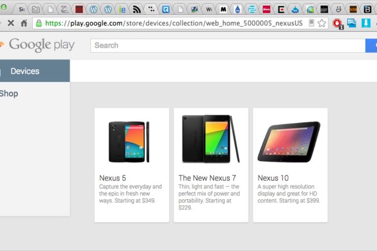 「Nexus 5」がGoogle Playストアに出現、16GBが349ドル（約34,000円）から