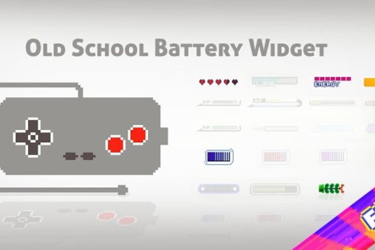 アプリ「OldSchool BatteryWidget (Free)」昔懐かしいドット絵スタイルのバッテリーウィジェット #Android