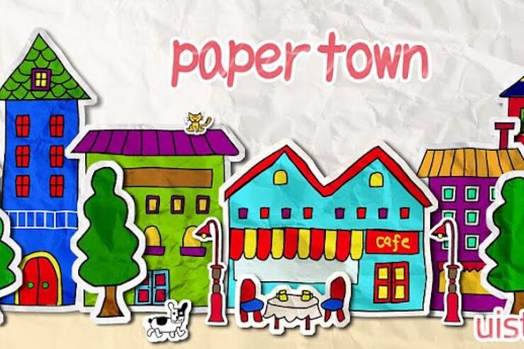 アプリ「paper town ライブ壁紙」ペーパークラフトで作られた街並みが動く #Android