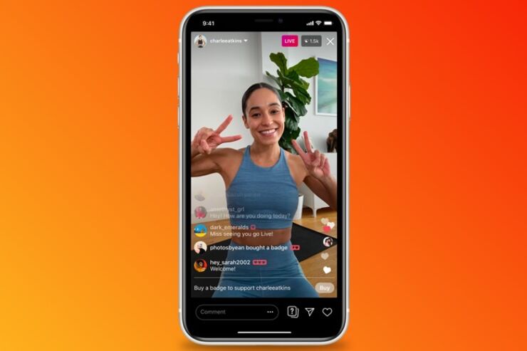 インスタグラムの投げ銭機能「バッジ」が国内でも開始、120円・250円・610円から選べる
