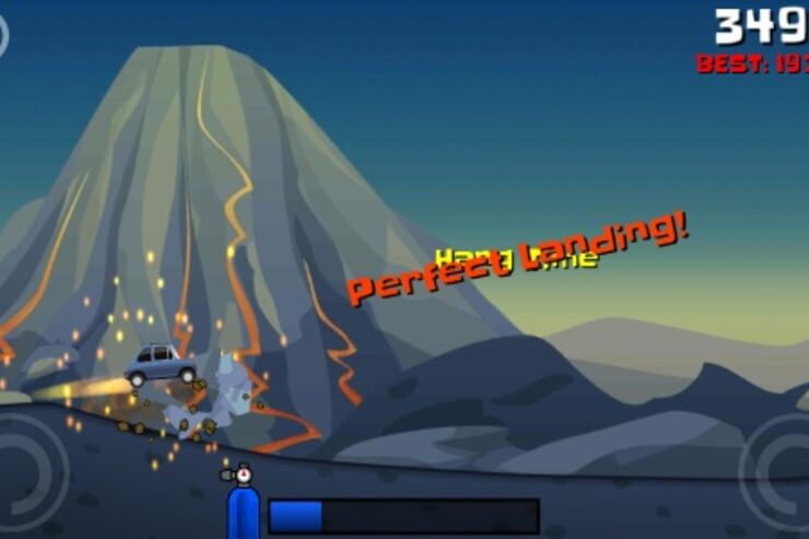 ゲーム「Extreme Road Trip」過激なトリックを決めつつ走行距離を競うカーアクション #Android