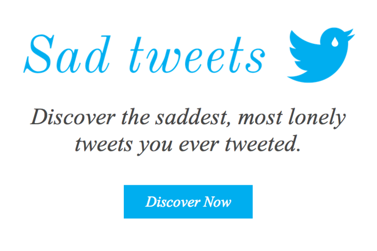 リツイート・お気に入り無しツイートを悲しげなBGMで振り返るサービス「Sad Tweets」