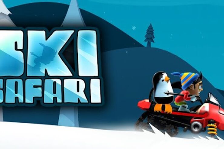 ゲーム「Ski Safari」雪崩に巻き込まれず、どこまで滑降できるか #Android