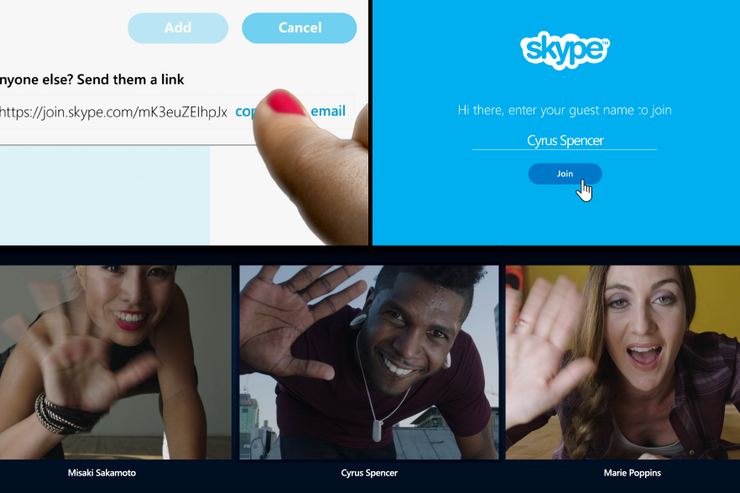 Skype、リンクを送るだけで非Skypeユーザーも会話に招待できる機能
