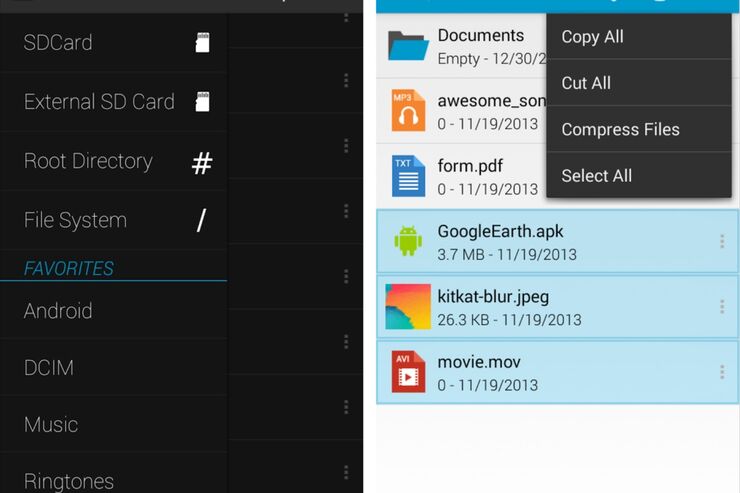 Sliding Explorer：快適な操作性、ファイル管理に必要な機能がシンプルにまとまったファイラー