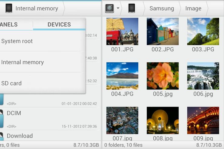 Solid Explorer：ドラッグ&ドロップでファイル移動もできる、高速描写や各種クラウドとの連携も便利な高性能ファイラー