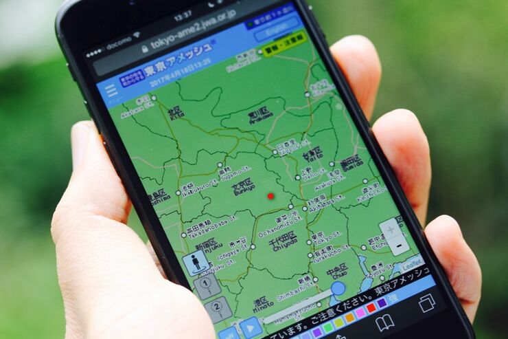 ついにスマホ版「東京アメッシュ」登場、精度の高い降雨情報をリアルタイム表示