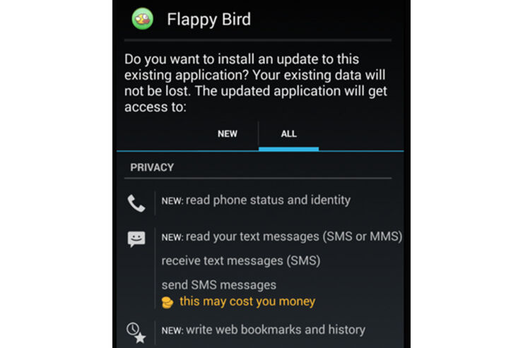 トロイの木馬を含んだ偽「Flappy Bird」が横行、強制課金や個人情報漏洩のリスク