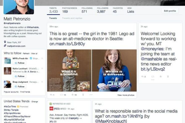 Twitterがレイアウトを大幅に変更か──FacebookやGoogle+のようなデザインに