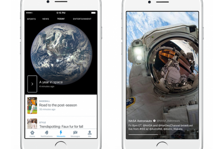 Twitter、注目すべき話題がわかる「Moment」機能を追加　稲妻アイコンが出現