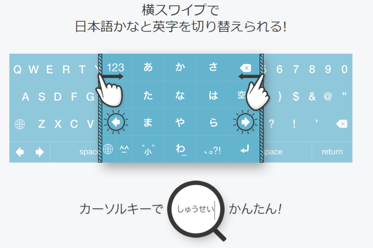 iOS版「Yahoo!キーボード」登場、カーソル移動や入力切替に優れた日本語入力アプリ