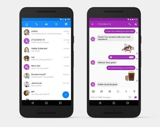 「Facebookメッセンジャー」アプリでSMSの送受信が可能に