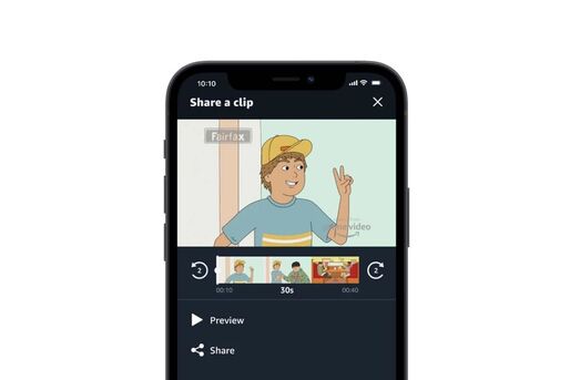 Amazon、プライムビデオのコンテンツを30秒クリップでシェアできる機能を発表　米国内のiPhoneユーザーを対象に