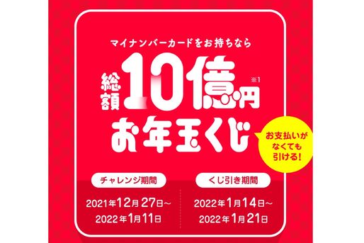 PayPay、最大10万円相当のPayPayボーナスが当たる「総額10億円お年玉くじ」を開催へ