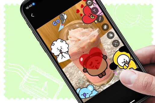 LINEで写真・動画にスタンプや絵文字を貼って加工する方法