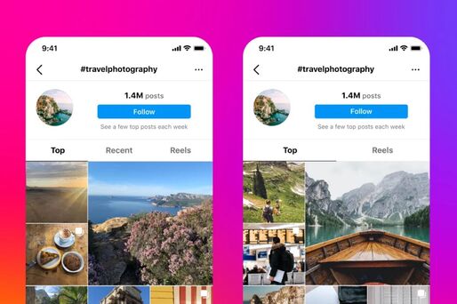 Instagramでハッシュタグを新着順で見られなくなる？ 検索結果から「最近」タブを削除するテストを開始