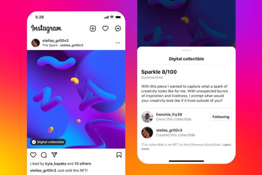InstagramでNFTを共有できる機能のテストが開始　Facebookでも近日公開予定