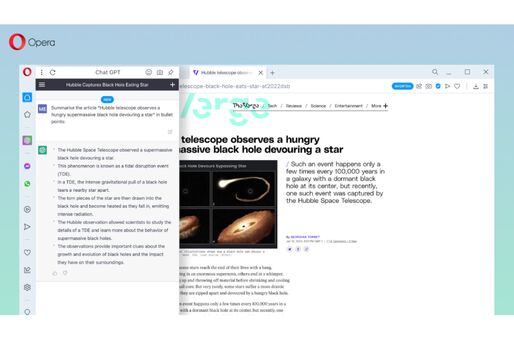 Webブラウザ「Opera」にもChatGPT導入へ　Webページの要約が可能に