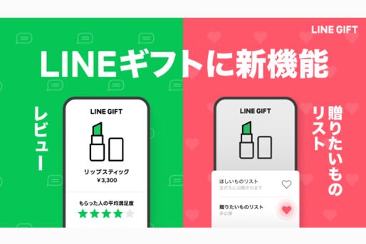 LINEギフト、もらった人のギフトレビューを公開　「贈りたいものリスト」も新たに追加