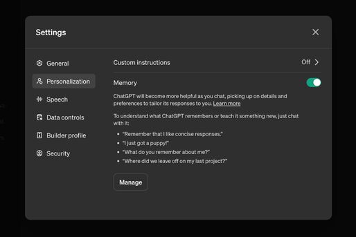 ChatGPTのメモリー機能が提供開始　ChatGPT Plusユーザー向けに