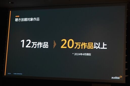 Audible、聴き放題対象作品が20万作品を突破　会員数は1年間で28%増