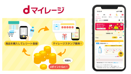 ドコモ、対象商品の購入でdポイントが貯まる「dマイレージ」提供開始