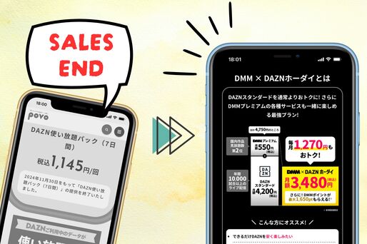 povoのDAZN7日間パックは販売終了、代わりの最安プランはどれ？