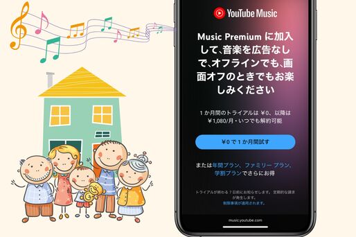 YouTube Musicプレミアム「ファミリープラン」