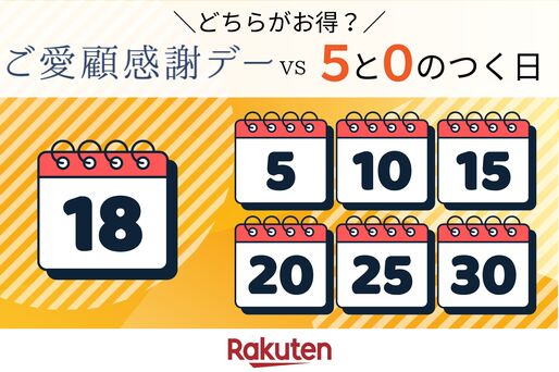 ご愛顧感謝デーと5と0のつく日比較