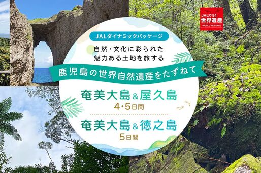 JALが鹿児島の世界自然遺産を旅するツアーを販売中、現地ガイド付きで屋久島などを巡る