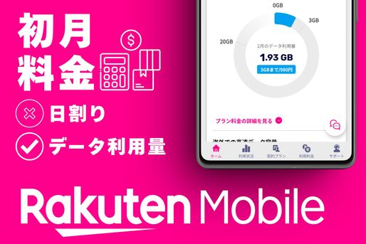 楽天モバイルの初月料金は日割りにならない