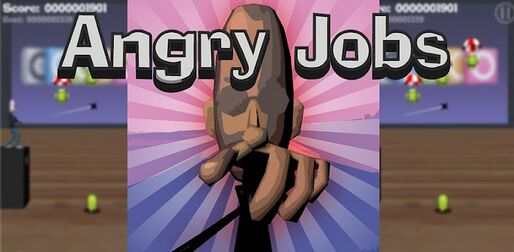 ゲーム「Angry Jobs」怒れるJobs氏がドロイド君を手裏剣で撃ち落とす #Android