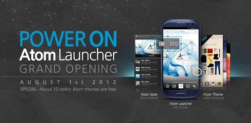 アプリ「Atom Launcher」デザイン性が高く独特のメニューバーなど機能も豊富なICS用ホームアプリ #Android