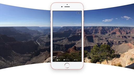グリグリ動く、Facebookが360度写真をサポート