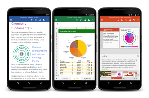 Microsoft、ついにAndroidスマホ向けOfficeアプリを正式リリース　"本物"のWord・Excel・PowerPointを使えるように