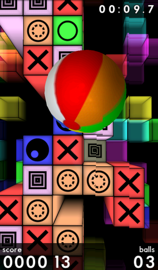 ゲーム「Prism 3D FREE」スマホを傾けて遊ぶボールアクション #Android
