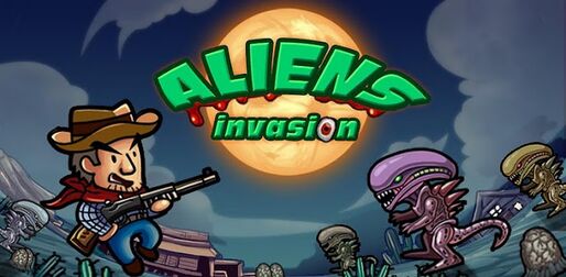 ゲーム「エイリアンの侵略」左右、地面下から現れるエイリアンを倒していくアクション #Android
