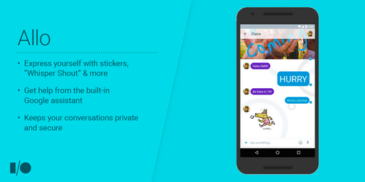 Google、チャットアプリ「Allo」を発表