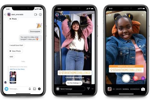 インスタストーリーに「チャレンジステッカー」、「お家時間ARエフェクト」が登場　お家時間を盛り上げよう