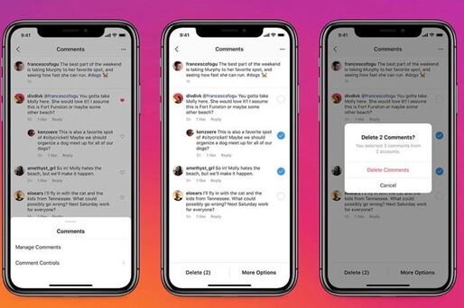 インスタグラム、複数コメントを一度に削除できる機能を追加、そのままブロック／制限もできる