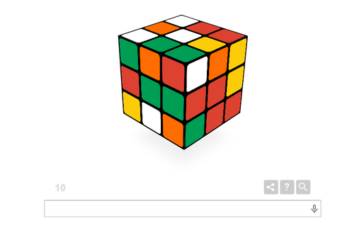 完成度高すぎ、Googleでルービックキューブが遊べる　考案40周年でDoodle化