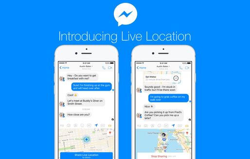 Facebookメッセンジャー、リアルタイムで位置情報を共有する機能を追加