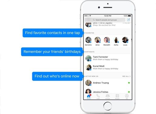 Facebookメッセンジャーのホーム画面が刷新、絵文字も大量追加