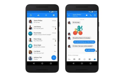 ちょっとカッコイイ、Android版「Facebook Messenger」がデザイン変更