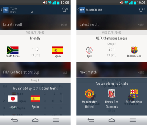FIFA公式アプリの情報量がスゴい、日本代表からバルサの試合まで幅広くカバー